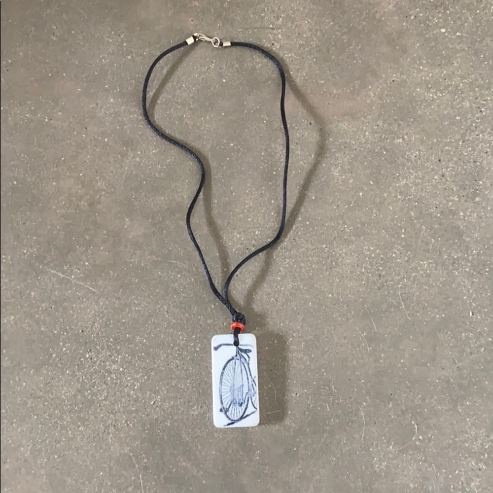 Bicycle domino necklace